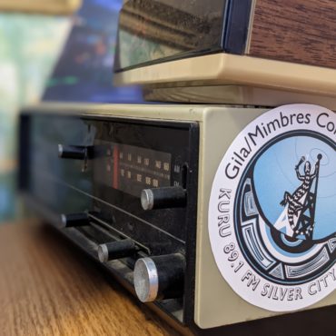 KURU Sticker on an old radio