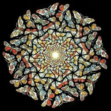 Collage-material-M.C.Escher-Circle-Limit-With-Butterflies-1950-370x370